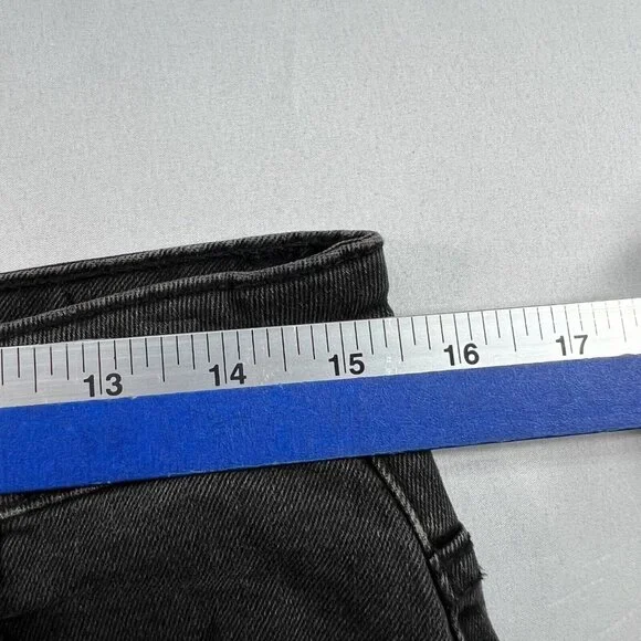 Cotton On Mom Jeans Womens Size 10 Black Denim Stretch Pockets Distressed  New - Picture 9 of 10